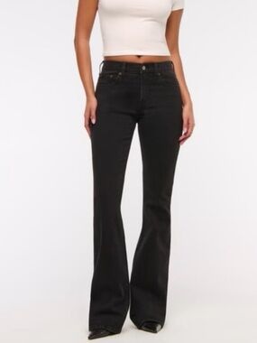 Abercrombie & Fitch Black Bootcut Mid Rise Jeans Size 33